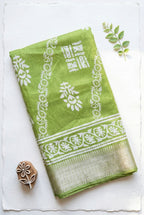 Dola silk saree with ikkat print