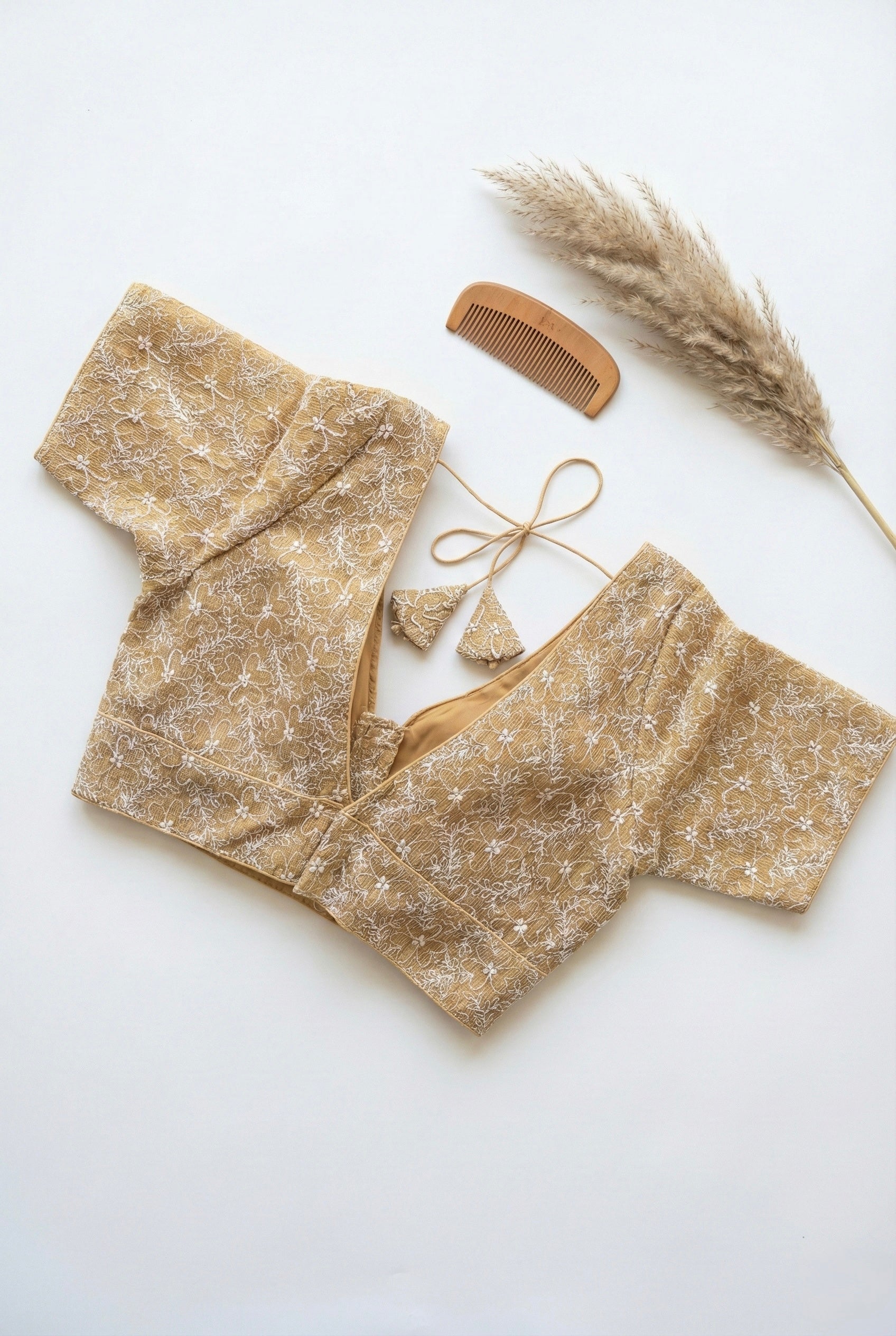 Deep V neck kota blouse