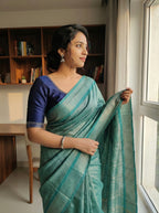 Semi Tussar Tissue Saree