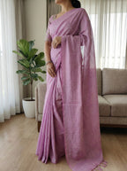 Semi Tussar Tissue Saree