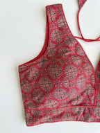 Ajrakh V-neck blouse