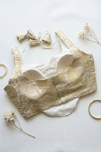 Brocade corset blouse