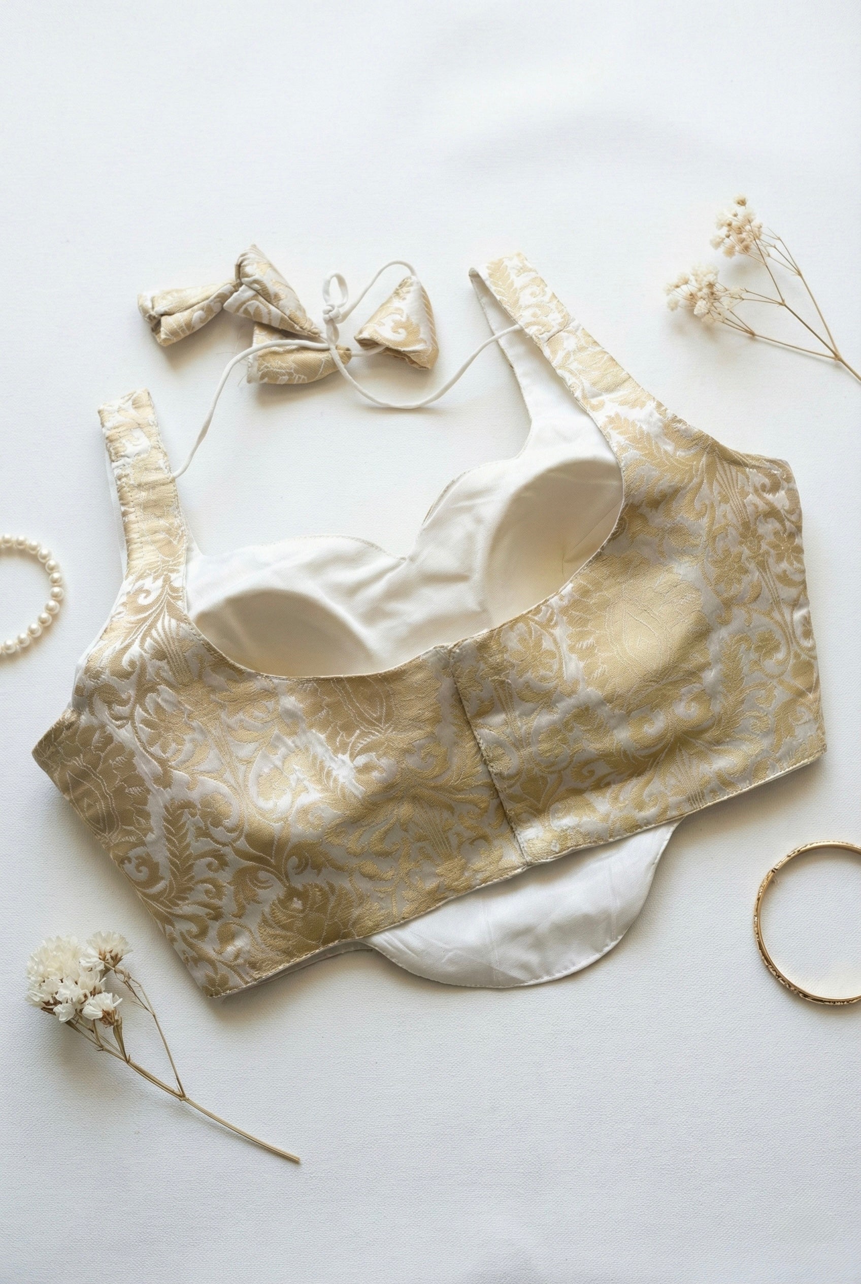 Brocade corset blouse