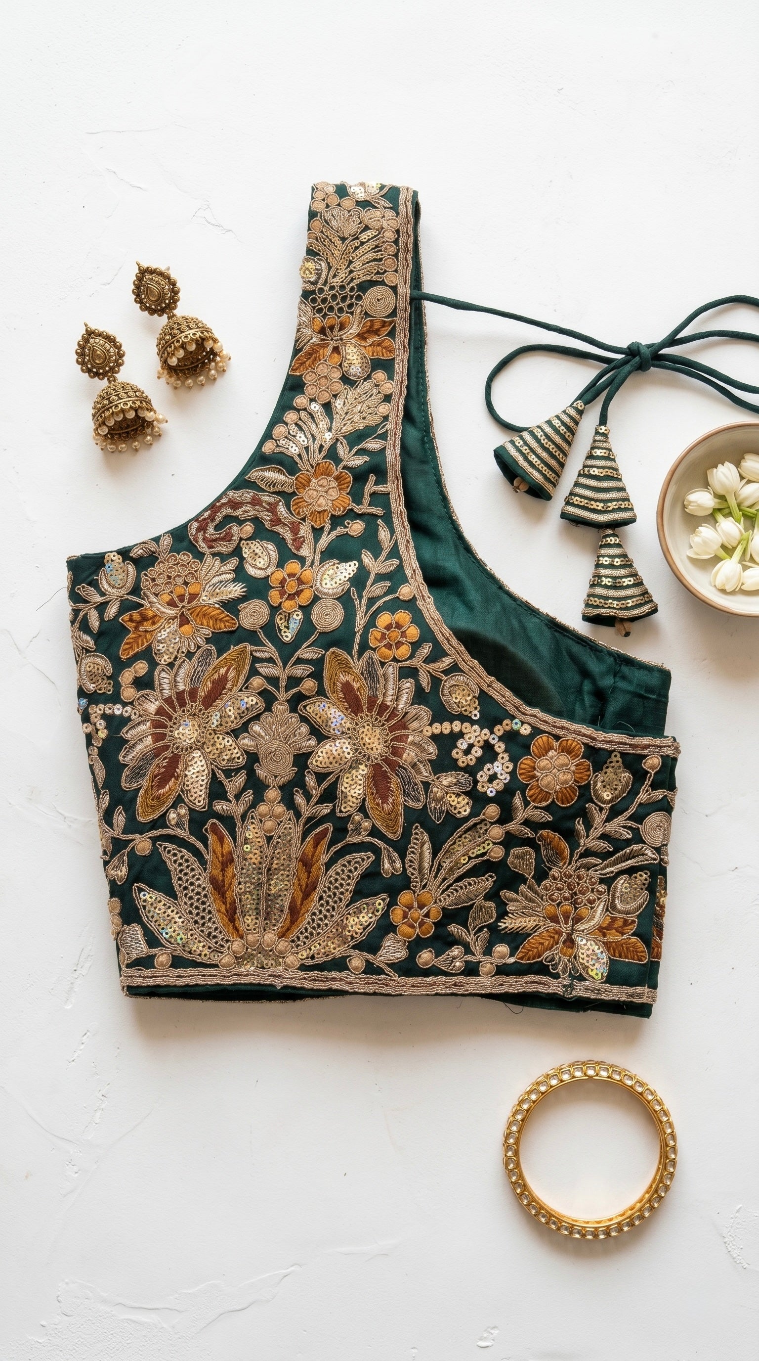 Thread and Zari heavy embroidered Blouse