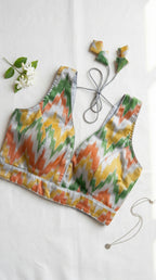 Ikkat Multicolour Tissue Blouse