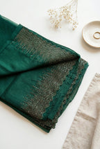 Organza saree with zari and sequin borders