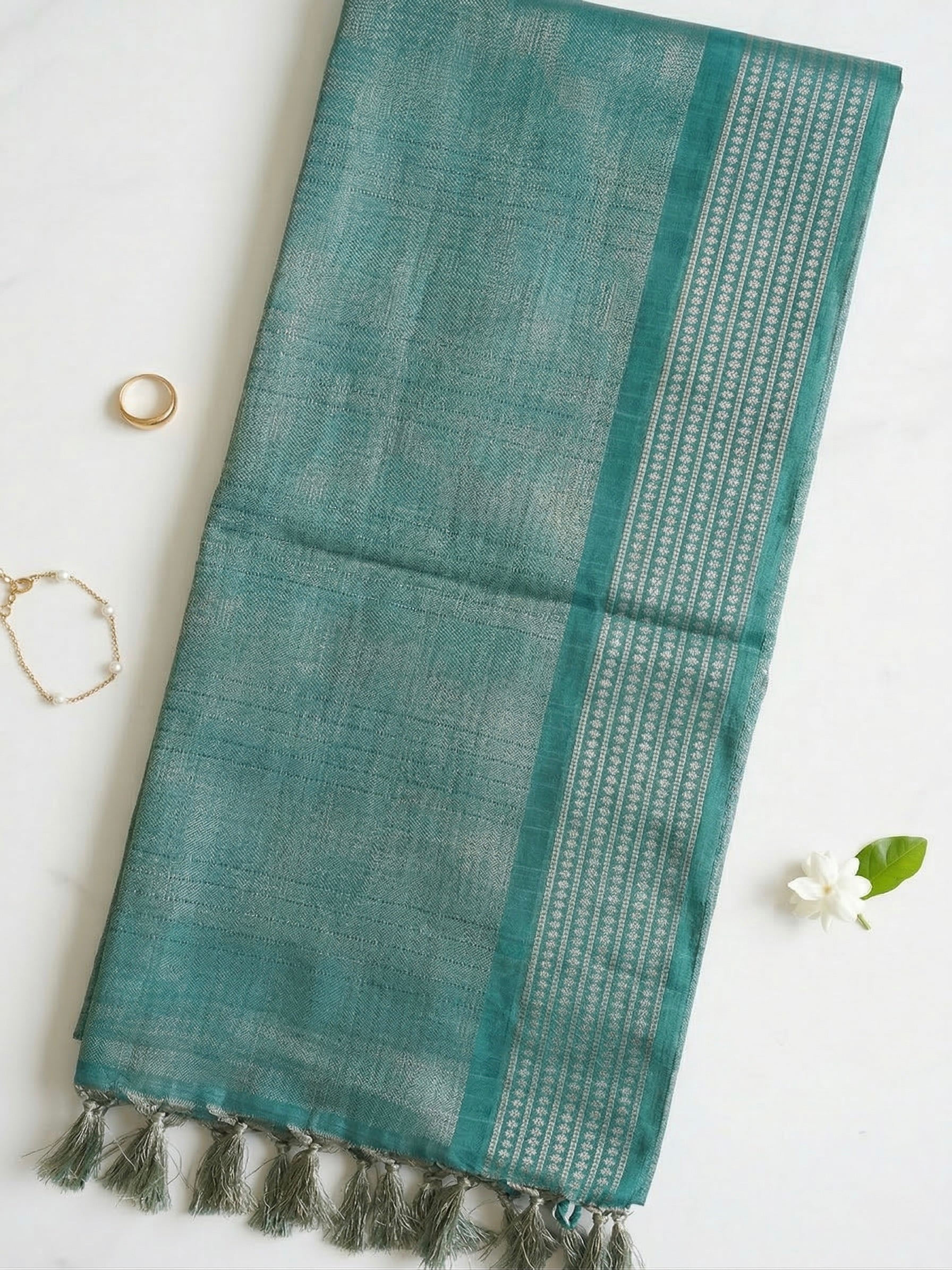 Semi Tussar Tissue Saree