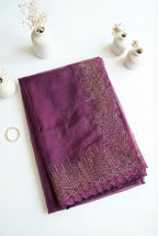 Organza saree with zari and sequin borders