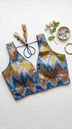 Ikkat Multicolour Tissue Blouse