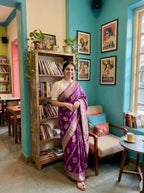 Dola silk saree with ikkat print