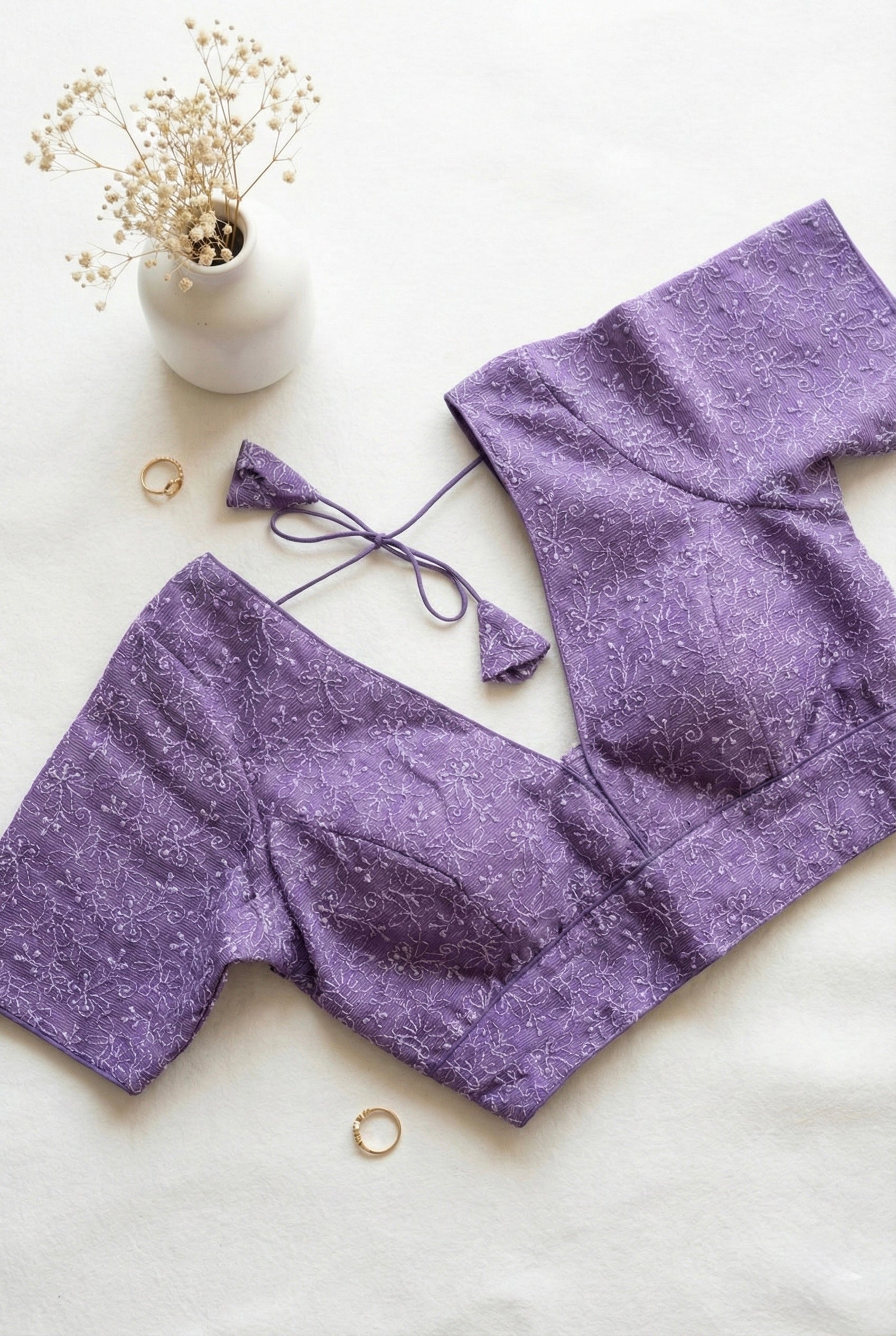 Deep V neck kota blouse