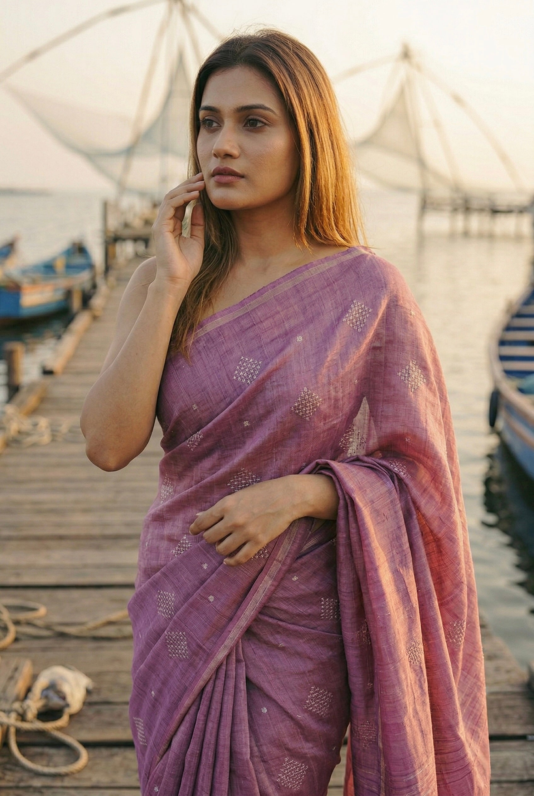 Bhagalpuri semi tussar silk saree