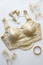 Brocade corset blouse