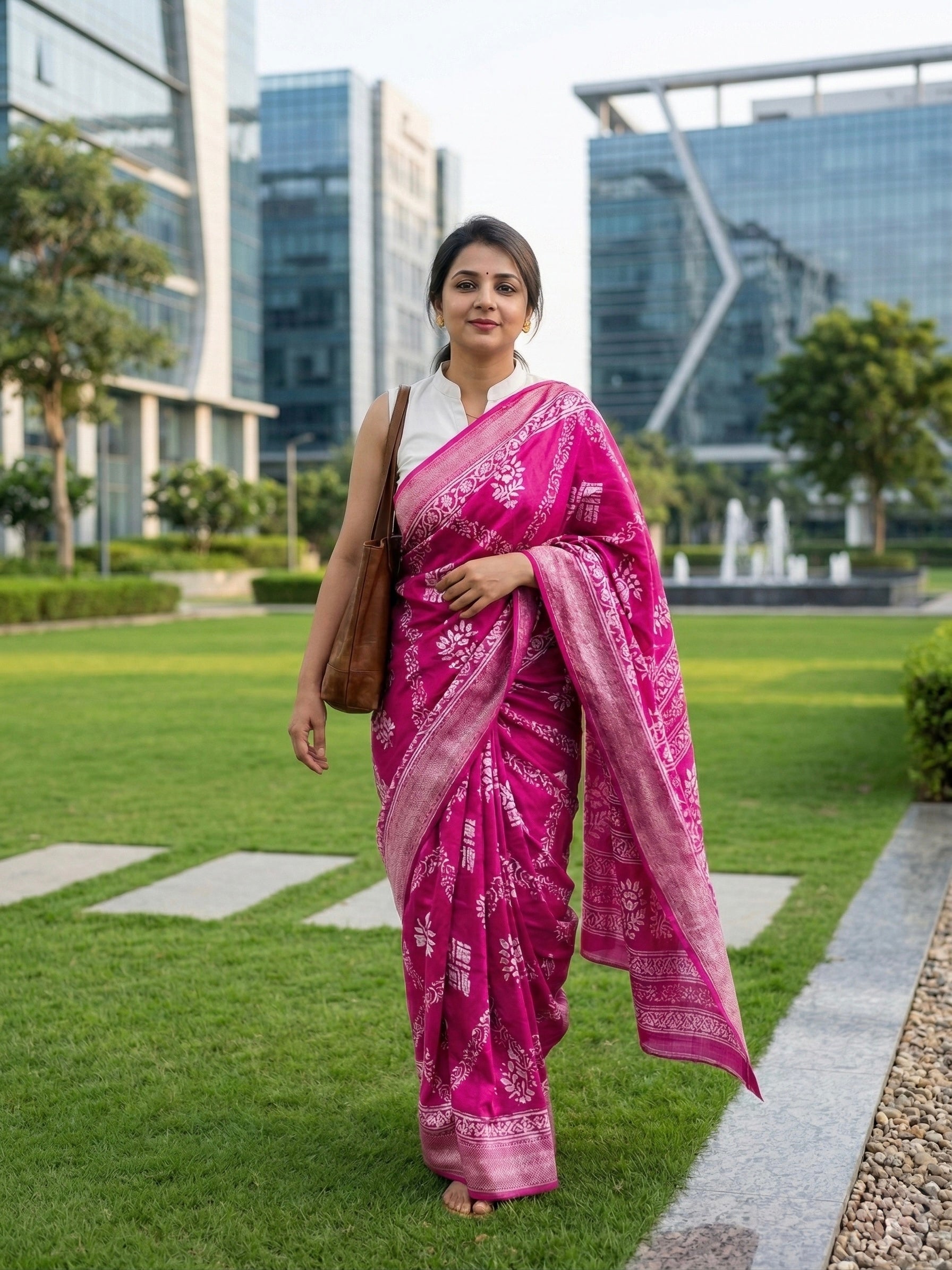 Dola silk saree with ikkat print