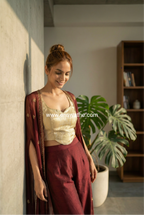 Brocade corset blouse