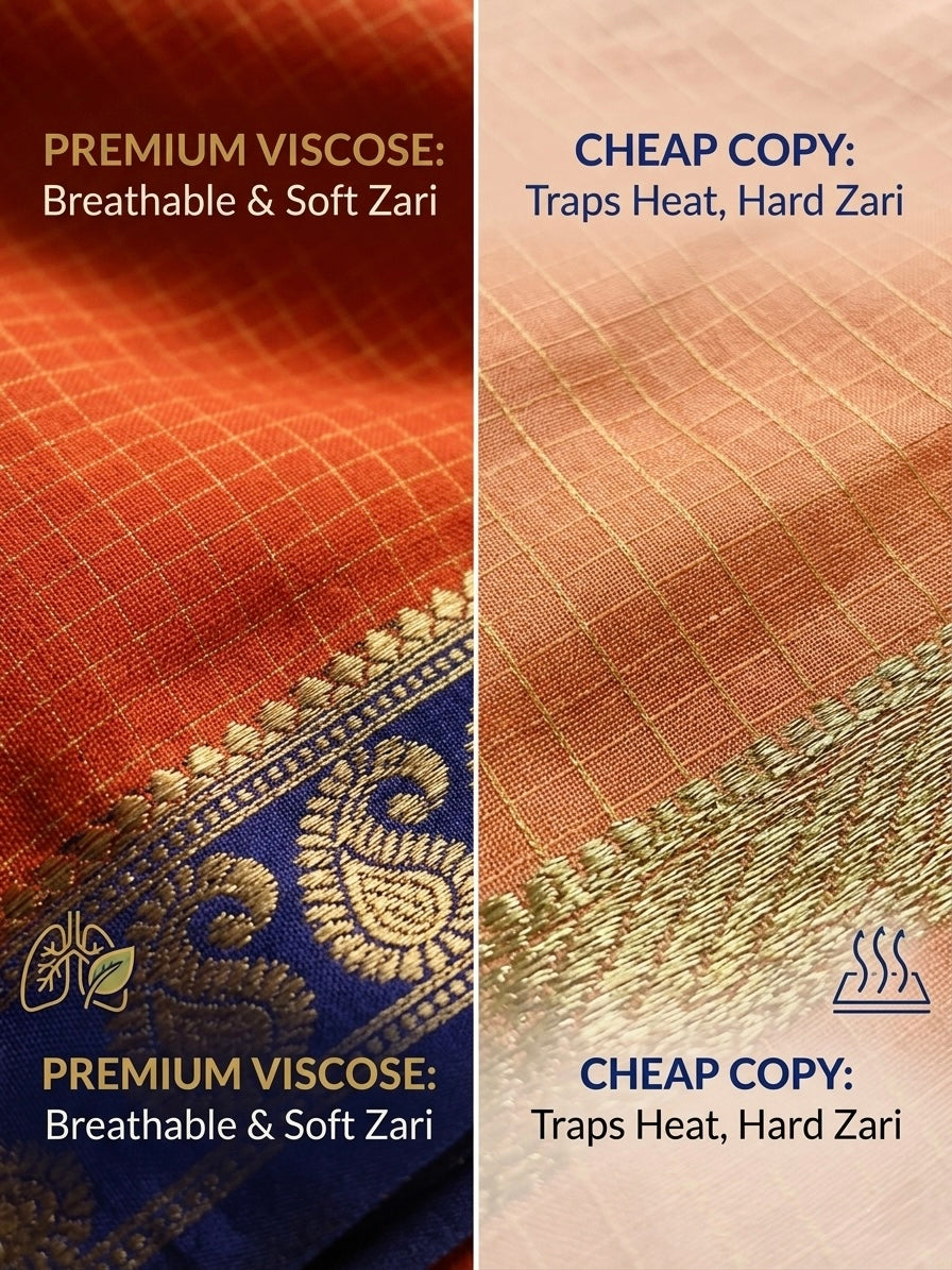 Agnira - Premium Crepe Semi-Silk saree
