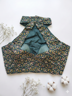 Ajrakh High Neck Halter Blouse