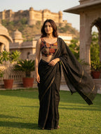Cotton kalamkari patchwork print blouse