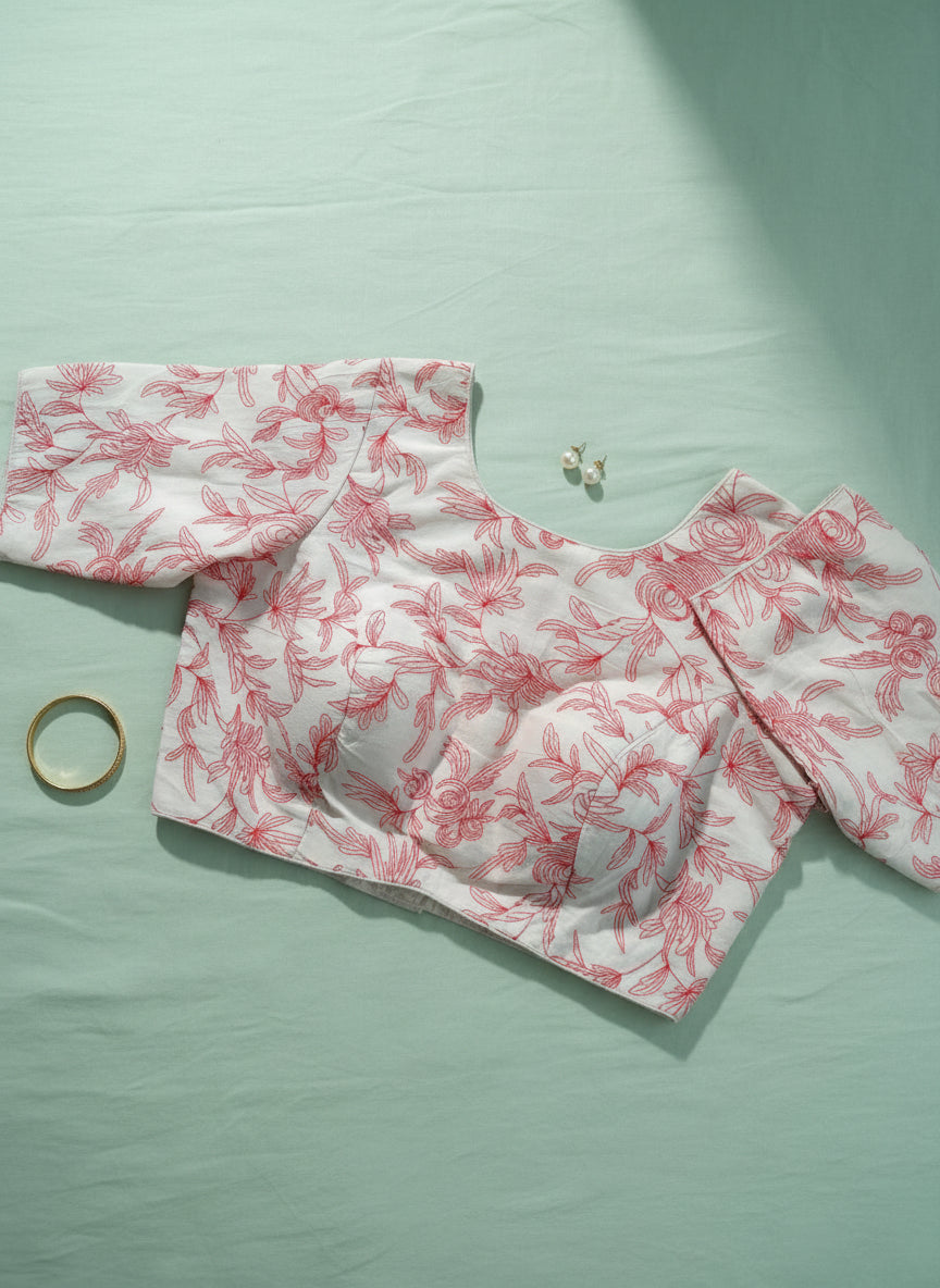 Khadi high neck blouse