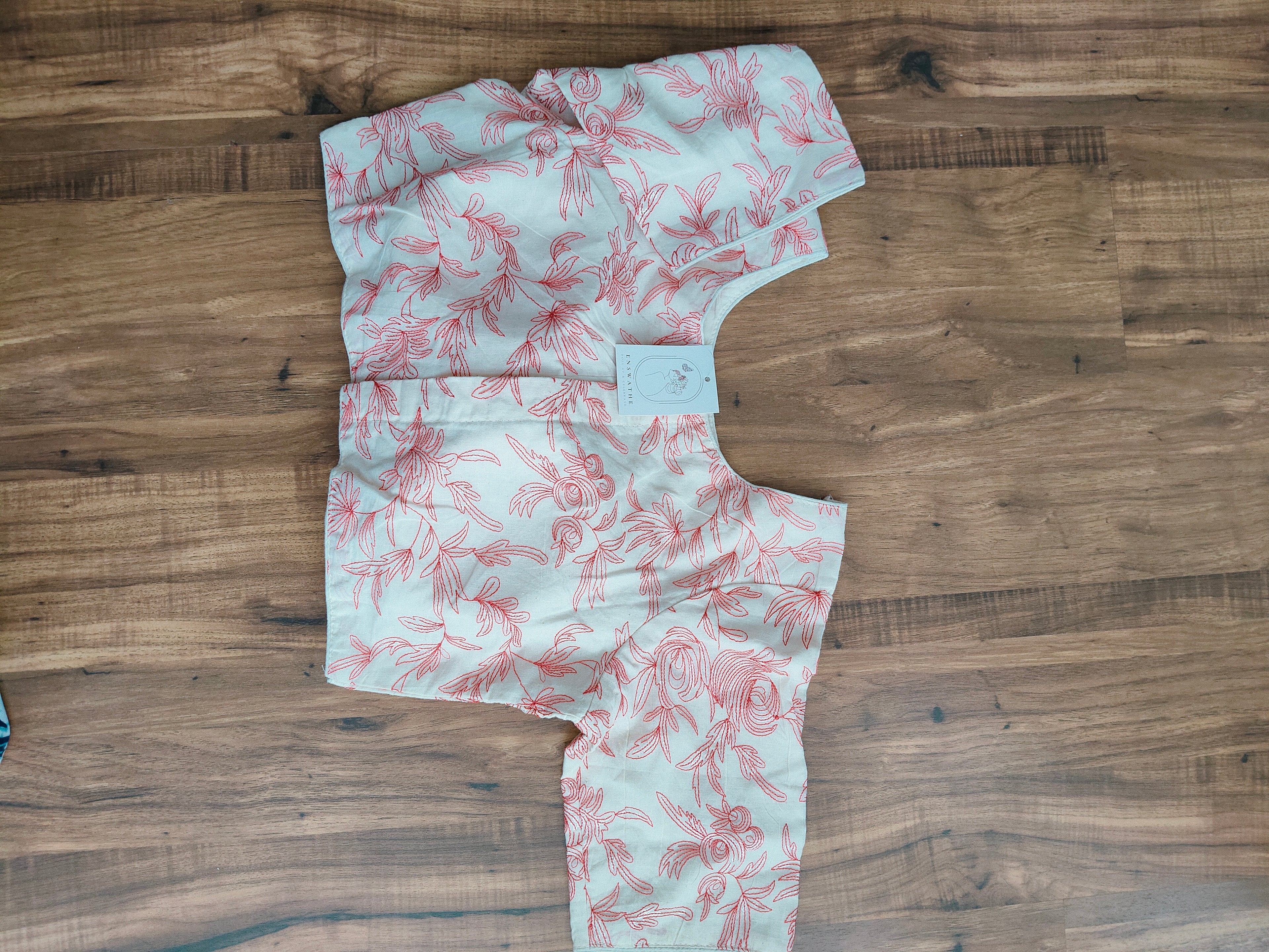 Khadi high neck blouse