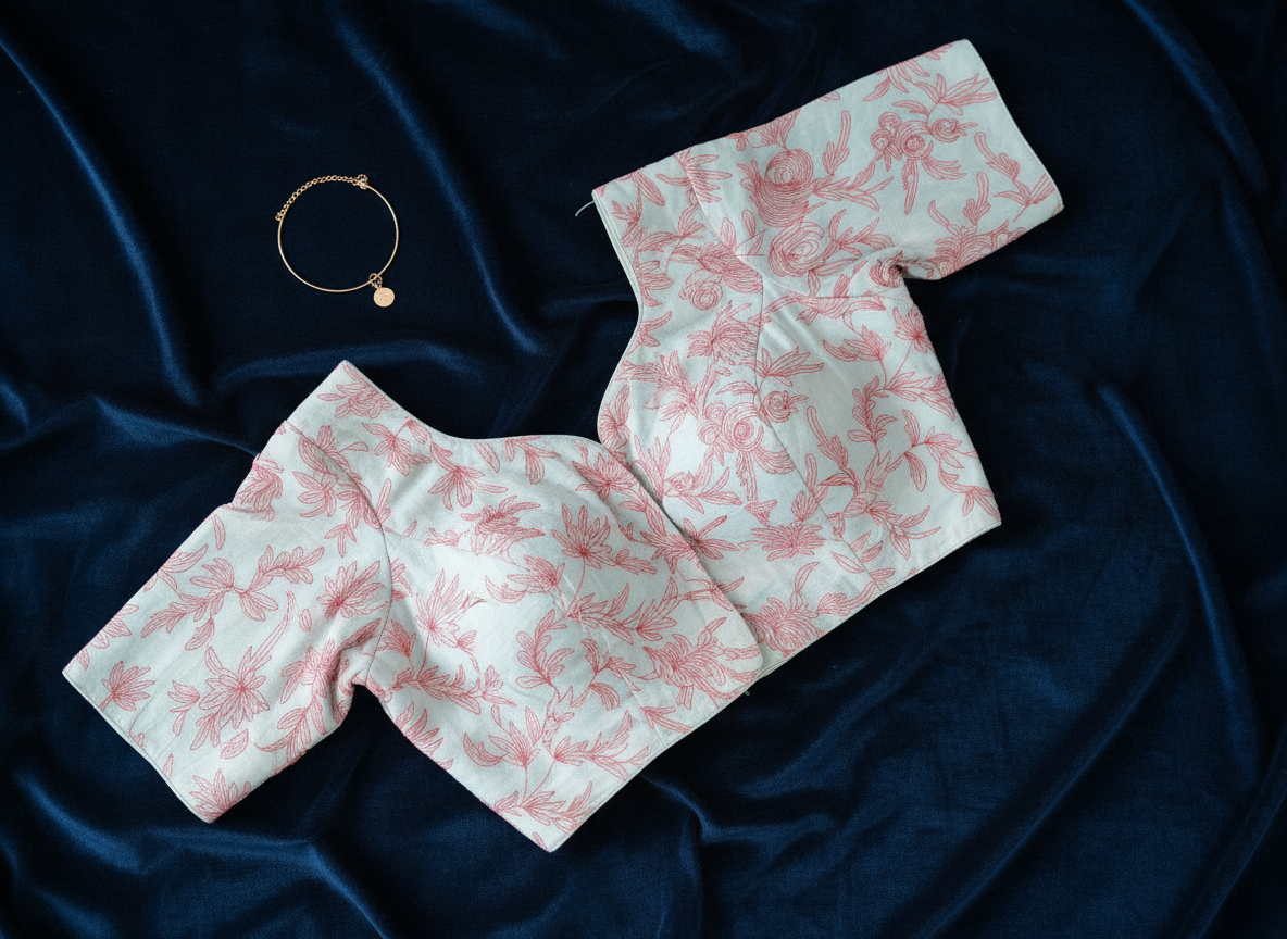 Khadi high neck blouse