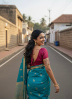 Deep V-neck Silk Blouse