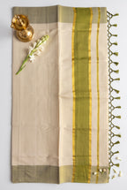 Kerala tissue saree with Green Border