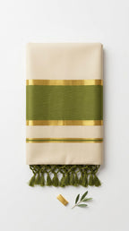 Kerala tissue saree with Green Border