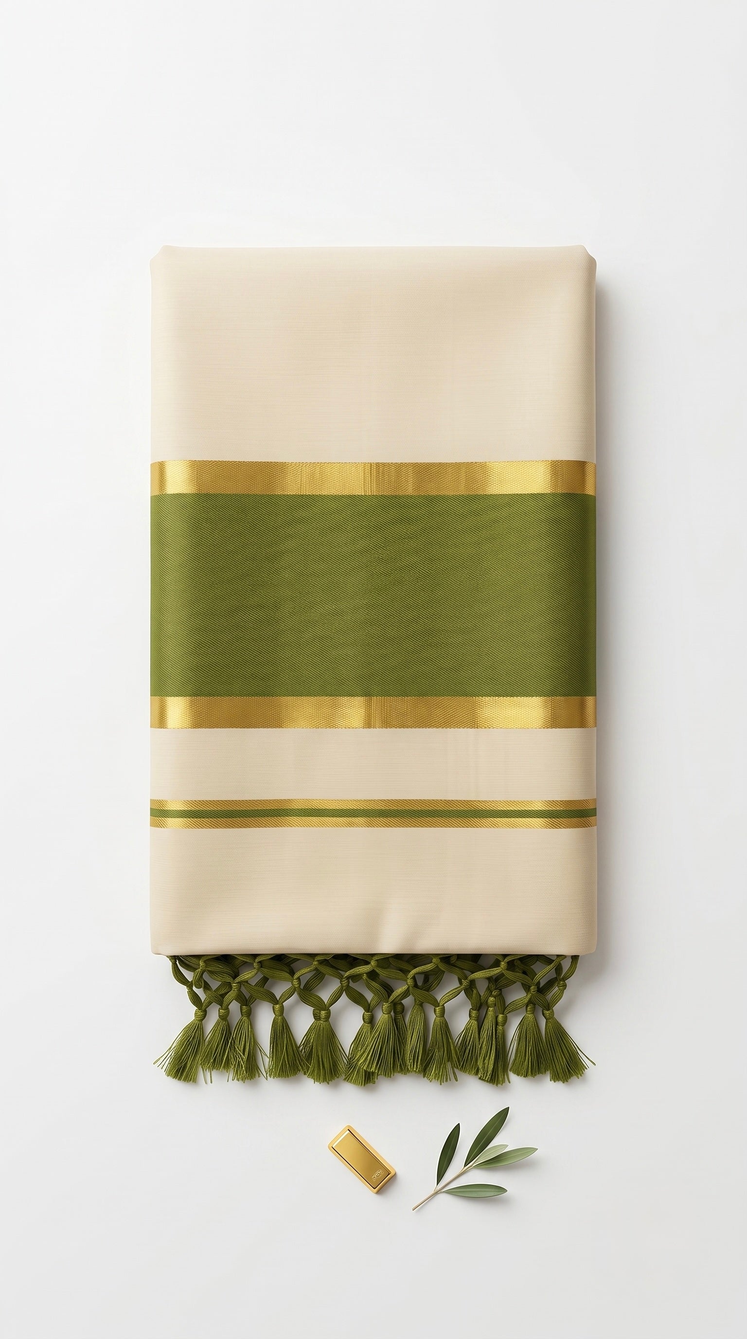 Kerala tissue saree with Green Border