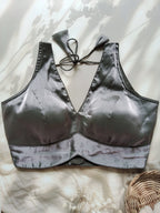 Satin Silk V Neck Solid blouse