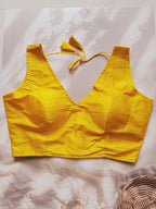 Solid Silk V-neck blouse