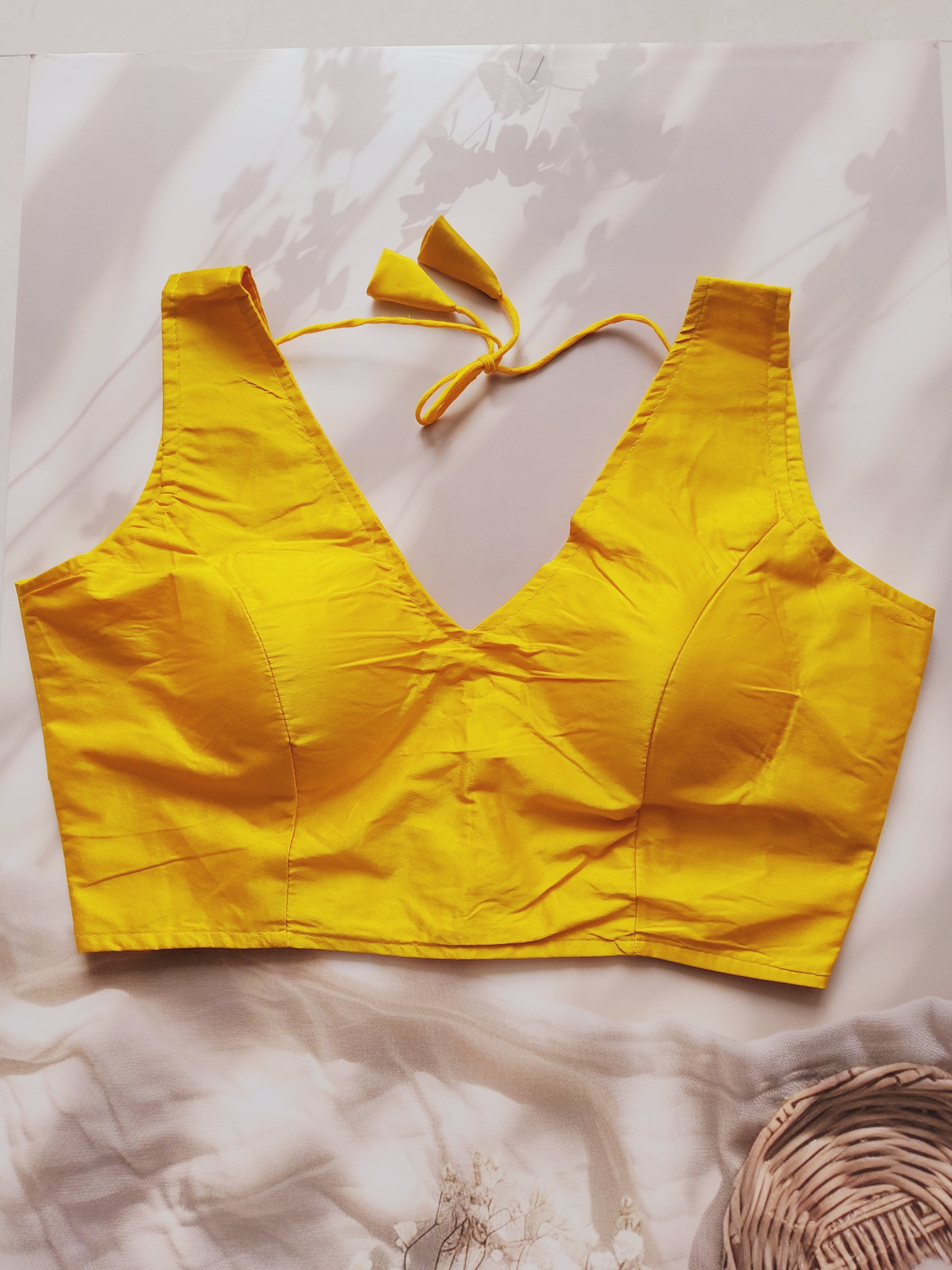 Solid Silk V-neck blouse