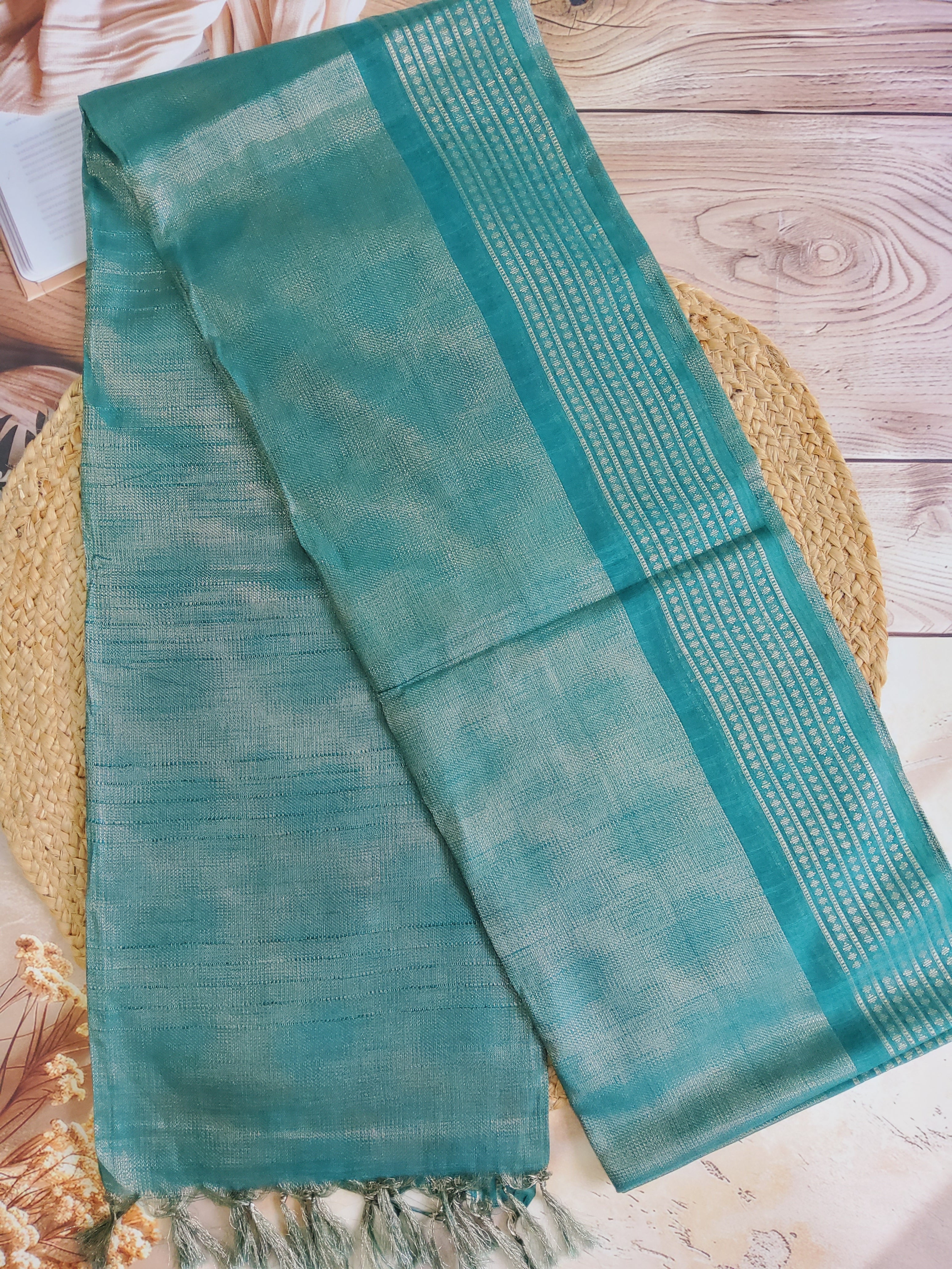 Semi Tussar Tissue Saree