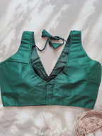 Solid Silk V-neck blouse