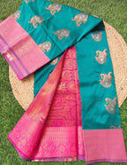 Soft Silk saree with Meenakari Motifs