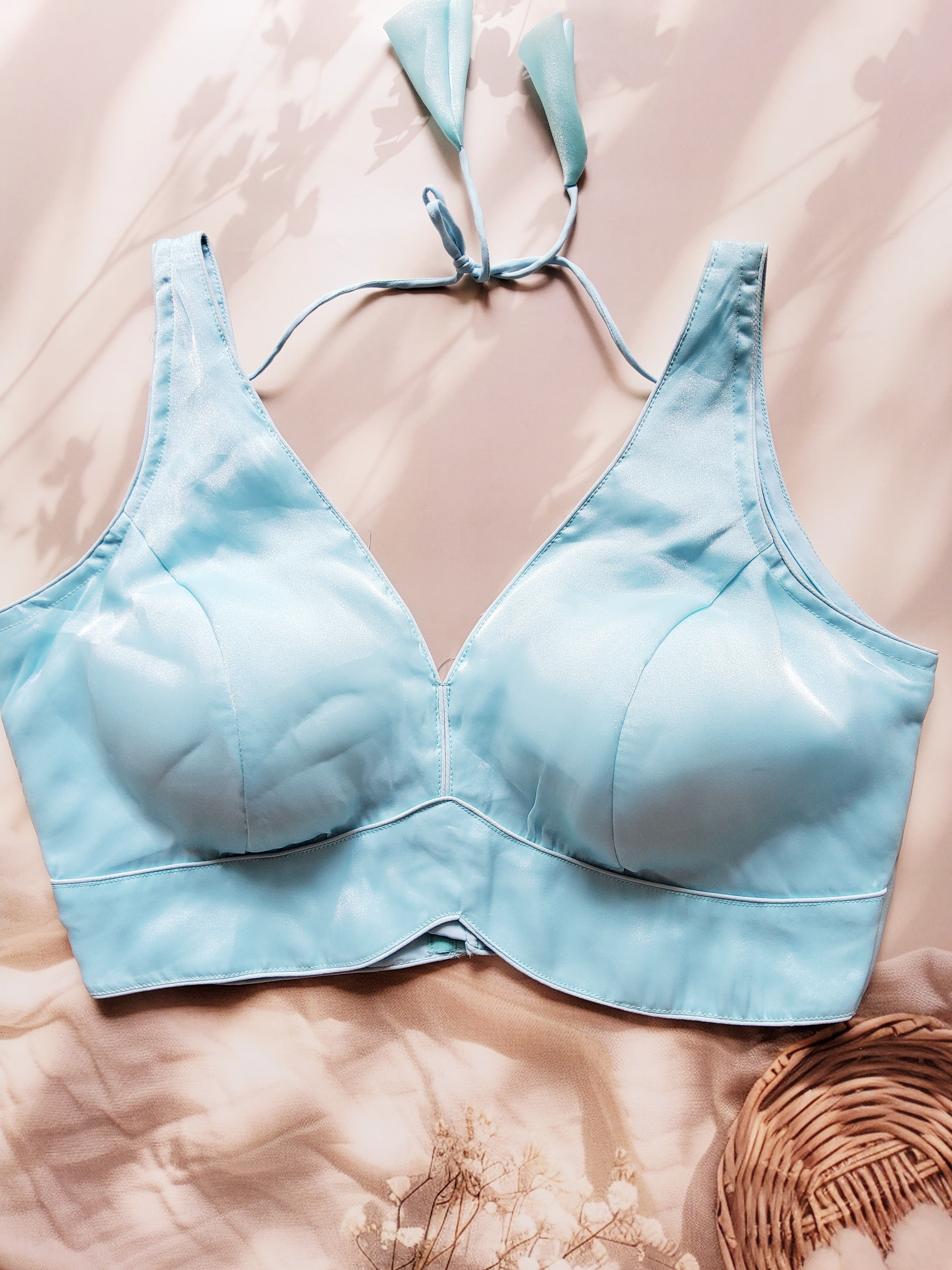 Satin Silk V Neck Solid blouse