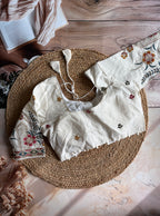 Khadi 3/4th sleeve embroidered blouse