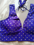 Chanderi Plunge neck Sleeveless Padded Blouse