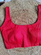 Plain Sleeveless Silk Padded Blouse