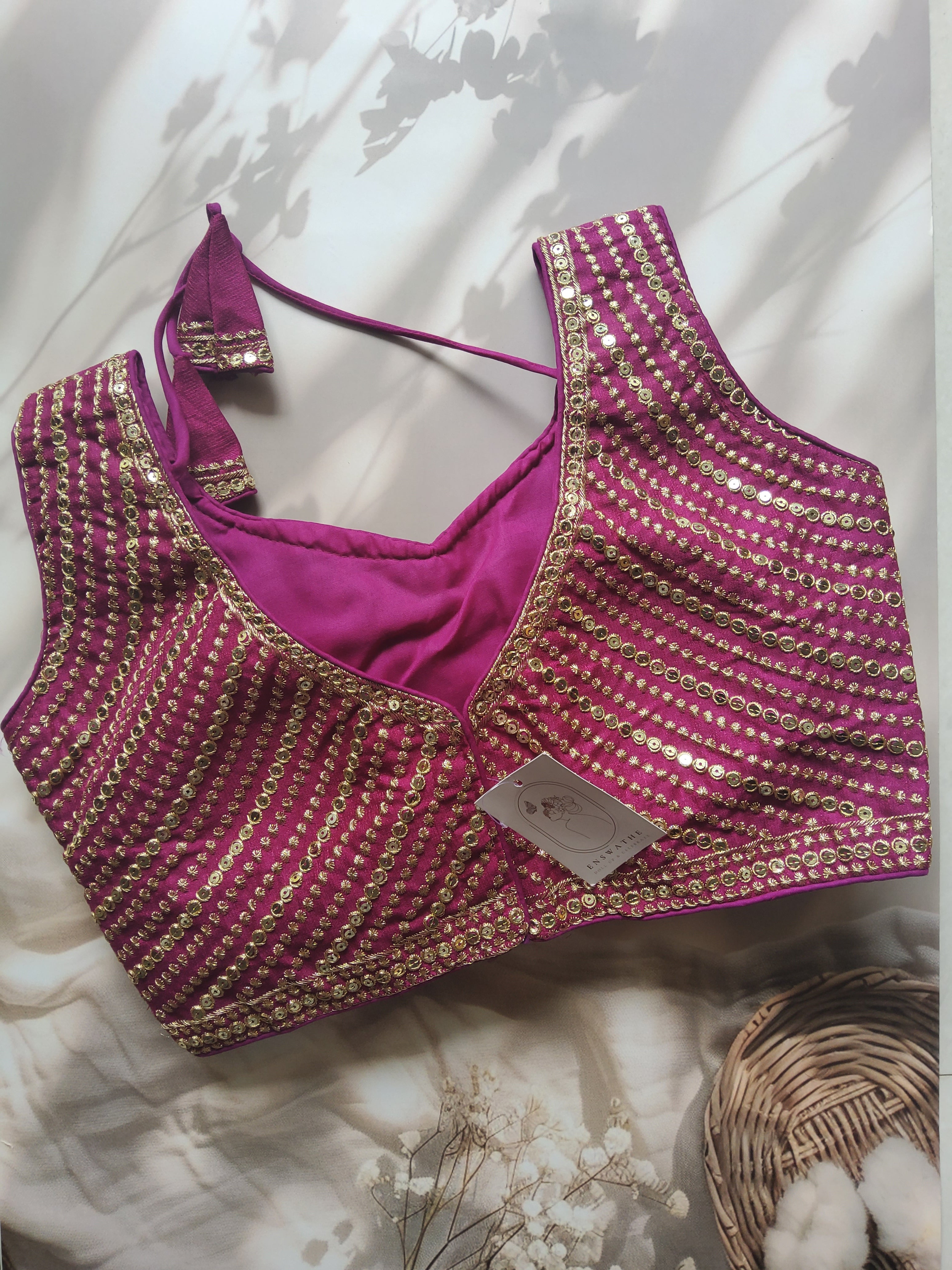 Thread and Sequin embellished blouse