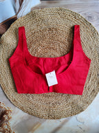 Plain Sleeveless Silk Padded Blouse